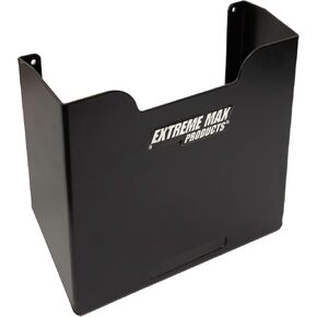 Extreme Max 5001.6689 Wall-Mount Aluminum Catalog Holder for Race Trailer, Garage, Shop, Workshop, Toy Hauler - Silver