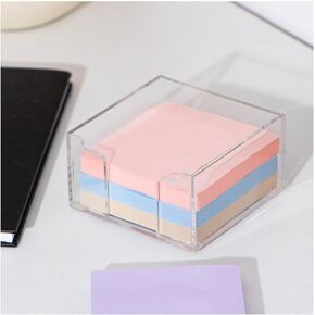 Acrylic Sticky Note Holder Self Stick Note Pad Holder for Classroom Office Desk Organizer