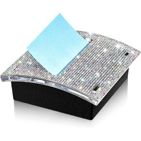 4 x 4 Inches Note Holder Dispenser Sticky Note Holder,Bling Self Stick Note Pad Holders Cute Sticky Note Holder for Office Home Classroom Desk Supplies(Pink)