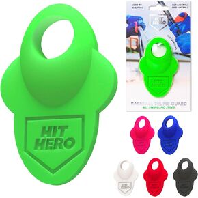 Baseball Batting Grip, Hit Hero, Batters Thumb Guard, Professional Hitting Equipment, Reduce Hitter Bat Sting, Green