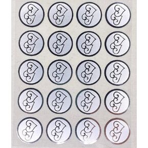 100 Wedding Round Envelope Seal Stickers 1 inch - Double Hearts Stickers