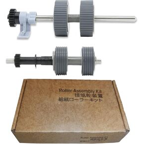 2025 Upgraded Feed Roller Kit with Iron Shaft, Compatible with Fujitsu Fi-6130 Fi-6130Z Fi-6140 Fi-6140Z Fi-6230 Fi-6230Z Fi-6240 Fi-6240Z Fi-6125 Fi-6225 etc, Parts Number: PA03540-Y075 (2PCS)