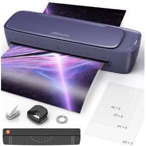 Laminator Machine 13 Inch Wide Thermal Lamination 9 in 1 Cold Hot A3 Laminating Machine for Teacher Personal, 60s Warm-Up No Jam laminator Machine 11x17 with 30 Laminating Sheets for Home Office Use