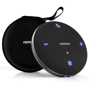 M4 Bluetooth Speakerphone Conference Microphone with AI Noise Reduction Full-Duplex AI Transcription USB Speakerphone 360° Voice Pickup Conference Speaker Home Office for Teams/Zoom, Black