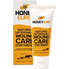 Natural Veterinary Ointment for Wound Care, Manuka Honey, for Dogs, Cats, & Horses, 1oz. Tube