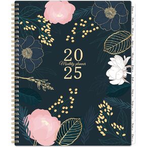 2025 Monthly Planner - Monthly Planner/Calendar 2025, Jan 2025 - Dec 2025, 9‘’ x 11'', Monthly Tabs, Double-Sided Pockets, Twin-Wire Biding, Holidays, Notes Pages, Julian Dates