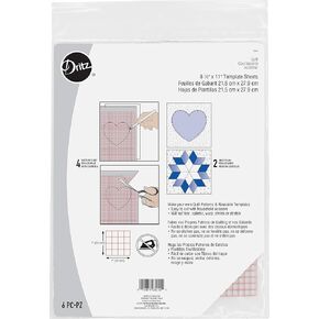 Dritz 3414 Non-Slip Vinyl Template Sheets (6-Count)