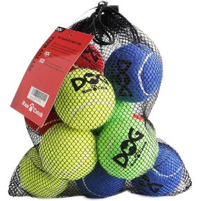 Tennis Ball for Dog Pack of 12 Colorful Easy Catching Pet Dog Ball (2.5inch-4colors)