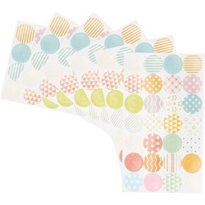 PATIKIL Self-Adhesive Hole Reinforcement Stickers, 1008pcs Loose-Leaf Paper Binder Hole Protector Labels for Repair Strengthen Punch Holes, Geometry Colorful