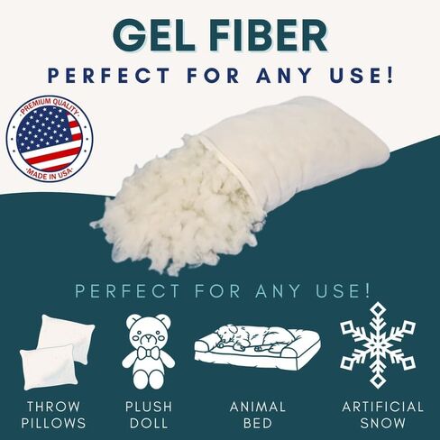 Polyester Fiber Fill (8 Pounds), Couch Cushion Filling, Stuffing for Stuffed Animals & Toys, High Resilience Fill Fiber, Oeko-TEX Certified Fiber Fill in Saudi Arabia