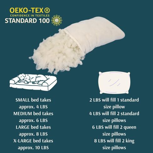 Polyester Fiber Fill (8 Pounds), Couch Cushion Filling, Stuffing for Stuffed Animals & Toys, High Resilience Fill Fiber, Oeko-TEX Certified Fiber Fill in Saudi Arabia