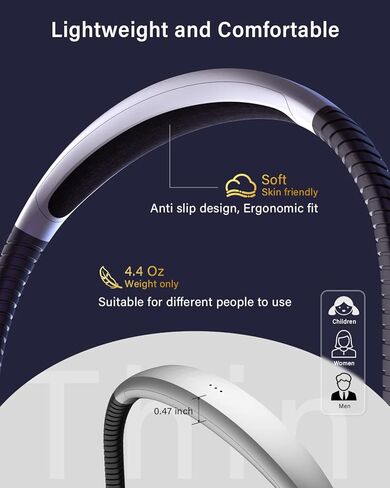 Vekkia LED Neck Reading Light Rechargeable, Book Light for Reading in Bed, 3 Colors & 5 Brightness Adjustable, Long Lasting. Great for Knitting, Camping & Repairing in Kuwait