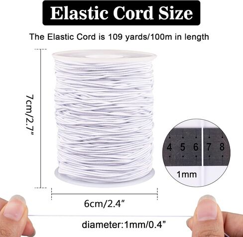 joycraft Elastic Cords, Metallic Stretch Cords, Gold Elastic String, 1mm x 110Yards Elastic Cords Ribbon for Craft Gift Wrapping Christmas Jewelry Making in Saudi Arabia