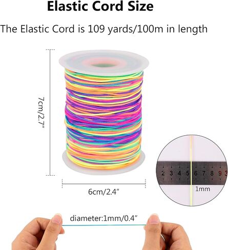joycraft Elastic Cords, Metallic Stretch Cords, Gold Elastic String, 1mm x 110Yards Elastic Cords Ribbon for Craft Gift Wrapping Christmas Jewelry Making in Saudi Arabia