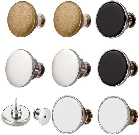 8 Sets of 17 mm Pants Button, Jean Buttons Pins for Loose Jeans, Adjustable Button for Jeans, Reusable and Adjustable Metal Pants Button Tightener in Saudi Arabia