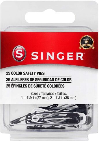 Singer Asst Black and White Professional Style Safety Pins, Multisize, 25-Count in Saudi Arabia