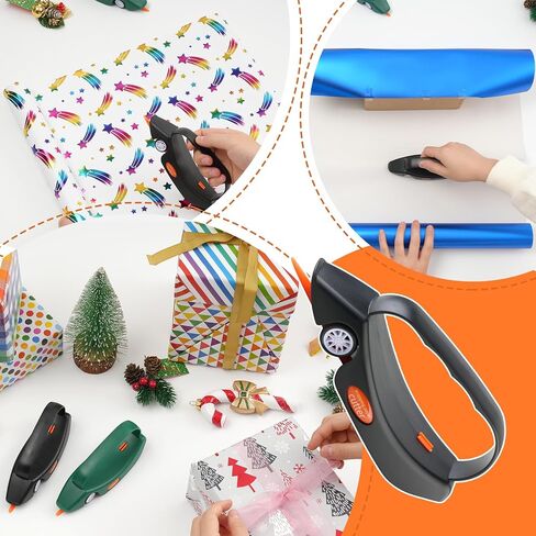 LIZAAL 2-Pack Wrapping Paper Cutter with 3 Replaceable Blades | New Gift Wrap Cutter with Wheels | Birthday and Christmas Wrapping Paper Cutter Slider for Home, Office or Classroom (Black & Green) in Saudi Arabia