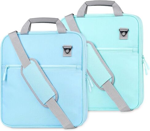 2 PCS Zipper Binder, 2 Inch 3 Ring Binder with Zipper,500 Sheets Capacity Zipper Binder with Shoulder Strap & Handle,Multi-Pocket Zipper Binder Organizer for Classroom, Blue & Green in Saudi Arabia