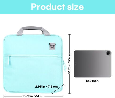 2 PCS Zipper Binder, 2 Inch 3 Ring Binder with Zipper,500 Sheets Capacity Zipper Binder with Shoulder Strap & Handle,Multi-Pocket Zipper Binder Organizer for Classroom, Blue & Green in Saudi Arabia