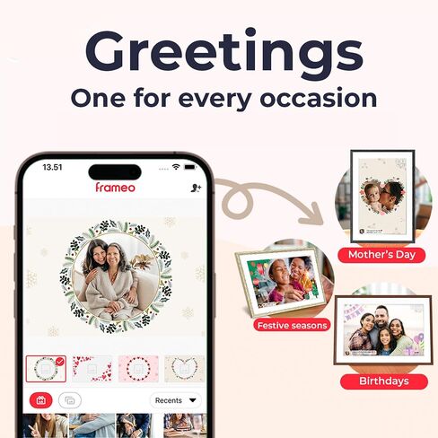 Frameo 10.1 Inch Smart WiFi Digital Picture Frame, Photo Frame Electronic | 1280*800 HD Touch Screen Digital Photo Frame for Wall, Share Photo Video, Birthday Gifts for Women, Wedding Gifts for Couple in Saudi Arabia