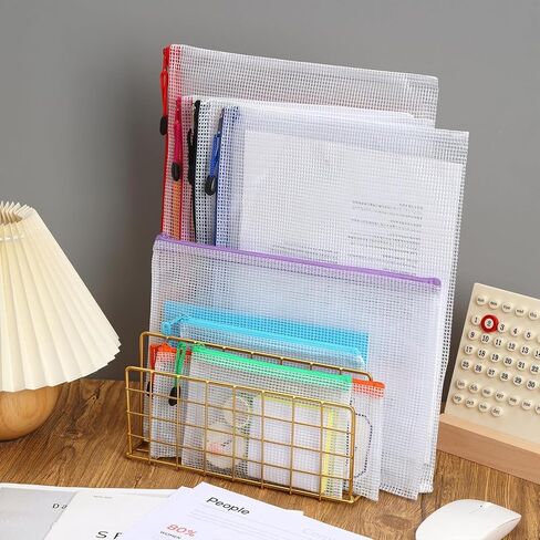 EOOUT 30pcs Mesh Zipper Pouch Bags, 8 Sizes Plastic Zipper Bags, 8 Colors Waterproof Zipper Pouches for Organization, Multipurpose for Travel, School Supplies, Office Appliances and Home Organization in Saudi Arabia