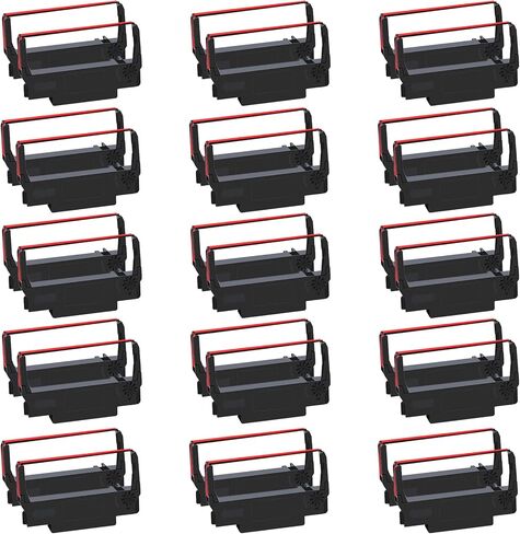 Replacement for ERC 30/34/38 B/R Ribbons 24 Pack,Black and Red(Individually Sealed) in Saudi Arabia