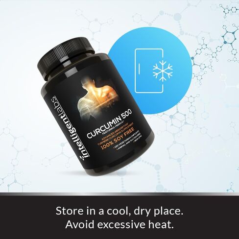 Intelligent Labs 500 مجم ميريفا كركمين فيتوسوم، 2900% أفضل امتصاصًا من كركم الكركم العادي، 100% خالي من الصويا، 120 كبسولة في كل زجاجة، مركب فيتوسوم الكركمين الكركم in Kuwait