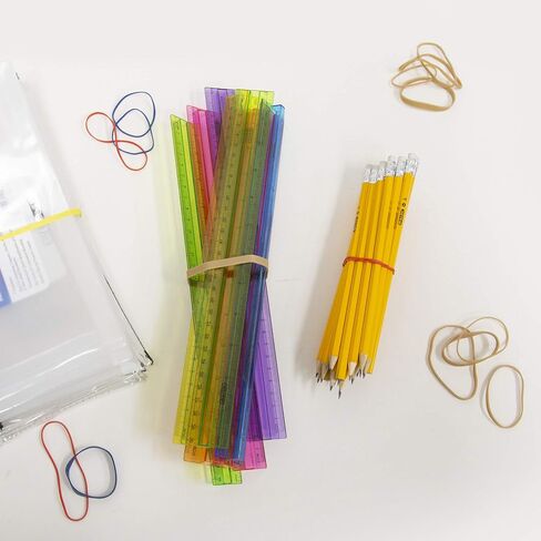BAZIC Rubber Bands, Assorted Size 2 Oz./ 56.70 g, Made in USA Elastic Stretchable Bands for Bank Paper Bills Money Dollars File Folders, 1-Pack in Saudi Arabia
