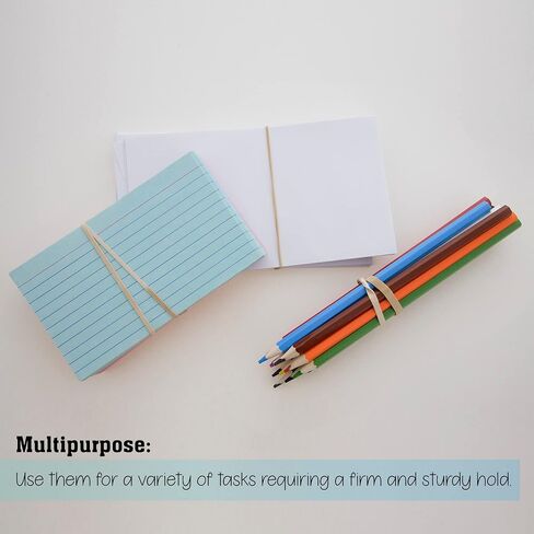 BAZIC Rubber Bands, Assorted Size 2 Oz./ 56.70 g, Made in USA Elastic Stretchable Bands for Bank Paper Bills Money Dollars File Folders, 1-Pack in Saudi Arabia