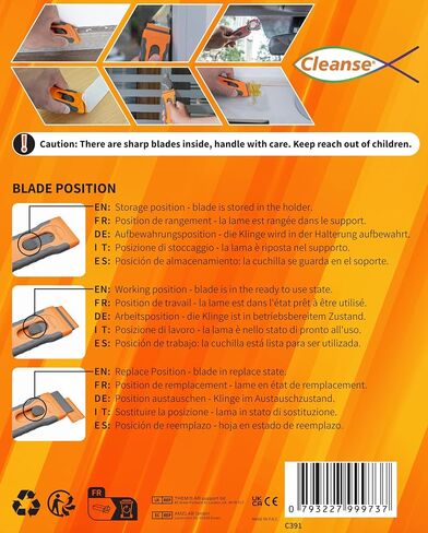 100Pcs Plastic Razor Blade Scraper with Retractable Blade: Without Damaging Surfaces Cleaning Tool for Adhesive Remover, Sticker Remover, Labels, Paint, Work on Cars, Windows, Trucks, Mailboxes in Kuwait