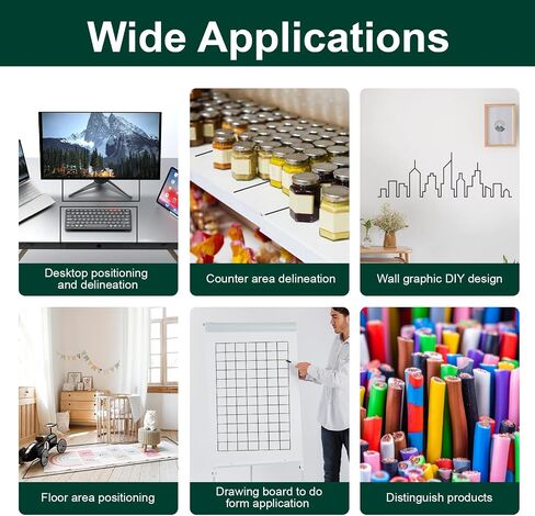 Utron 12 Rolls Whiteboard Tape, 3mm Thin Black Tape, Pinstripe Tape for Electrical Marking Dry Erase Board Accessories DIY Art Crafts in Saudi Arabia