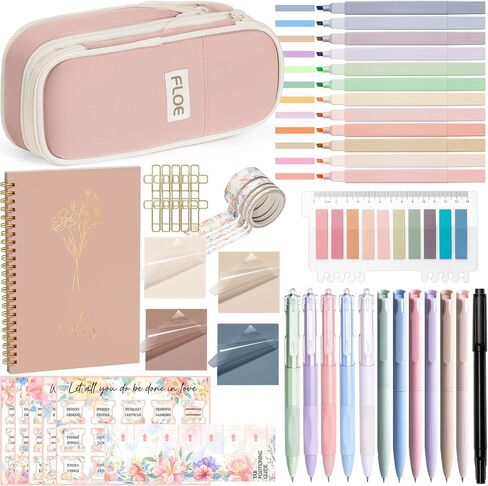 Bible Study Supplies Bible Journaling Kit for Women, Christmas Christian Gifts for Women, Bible Study Tools for Women with Bible Highlighters and Pens No Bleed, Pencil Case Notebook Bible Accessories in Saudi Arabia