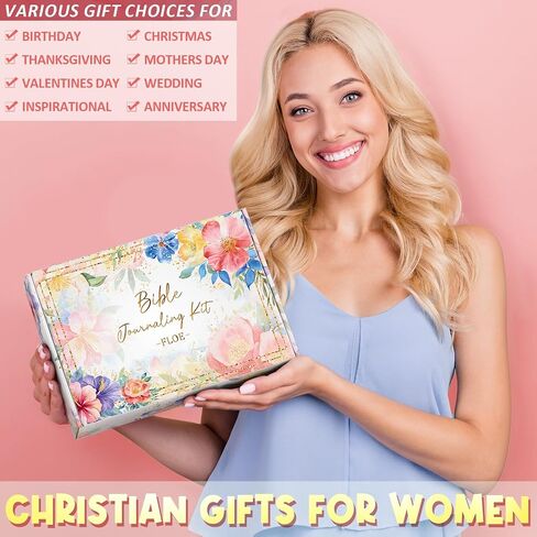 Bible Study Supplies Bible Journaling Kit for Women, Christmas Christian Gifts for Women, Bible Study Tools for Women with Bible Highlighters and Pens No Bleed, Pencil Case Notebook Bible Accessories in Saudi Arabia