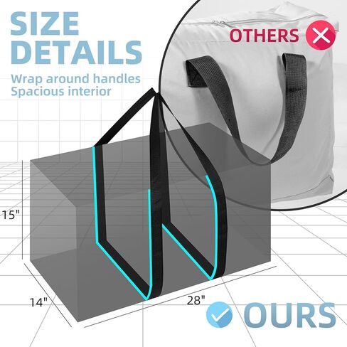 Extra Large Moving Bags 6 Packs, Heavy Duty Storage Bags with Zipper & Wrap Handles, Collapsible Storage Totes with Tag Pocket for Home & Dorm, Black in Saudi Arabia