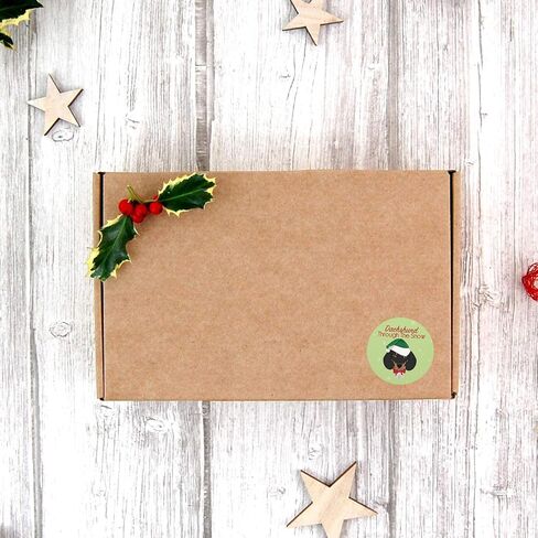 Christmas Dogs Stickers / 500 Adorable Puppy Happy Holidays Labels / 1.5" Pet Parent Envelope Seals / 8 Winter Holiday Dog Designs/Made in The USA in Saudi Arabia