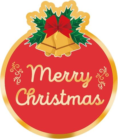 120 Merry Christmas Sticker, 2" Christmas Envelopes Seals, Gold Foil Stamping Label Xmas Gift Stickers, Christmas Decorative Sticker Good for Xmas Gifts Wrapping, Cards, Boxes, New Year Party Gifts in Saudi Arabia