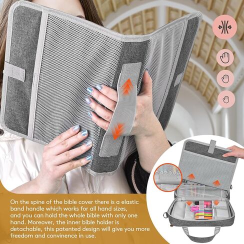 DERSTUEWE Bible Cover Case for Women – Stylish & Durable Zippered Bible Bag with Handle & Pocket, Fits Standard & Large Bibles, Perfect for Church, Travel, Study & Gifts, Purple in Kuwait