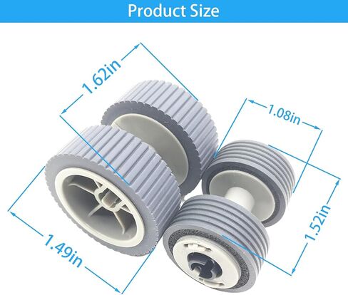 2025 Upgraded Feed Roller Kit with Iron Shaft, Compatible with Fujitsu Fi-6130 Fi-6130Z Fi-6140 Fi-6140Z Fi-6230 Fi-6230Z Fi-6240 Fi-6240Z Fi-6125 Fi-6225 etc, Parts Number: PA03540-Y075 (2PCS) in Kuwait