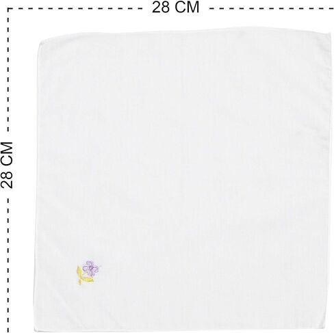 Caruso Italy Women's 100% Pure Cotton Hankerchief | Lady's handkerchief, Soft Hanky | - Pack of 10 in Saudi Arabia