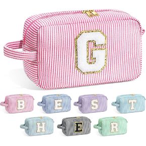 YOOLIFE Gifts for Teens Girls - 3 4 5 6 7 8 9 10 11 12 13 14 15 16 Year Old Girl Birthday Gifts, Teen Girl Gifts Trendy Stuff, Personalized Monogram Initial Makeup Bag, Travel Toiletry Pouch, Letter M