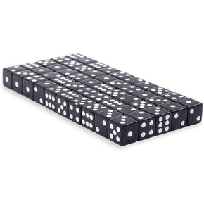 Regal Games Dice Set 6 Sided - Playing White 16mm Set of Dice - Square Dice for Classroom or Family Game Night - 100 Dice