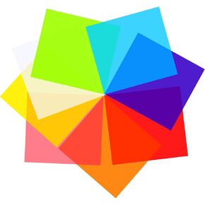Outus 104 Pcs Colored Cellophane Sheets for Crafts, Cellophane Wrap Paper Color Cello Sheets for Gel Light Filter DIY Arts Crafts Decoration (Multicolor, 7.5 x 7.5 Inch)