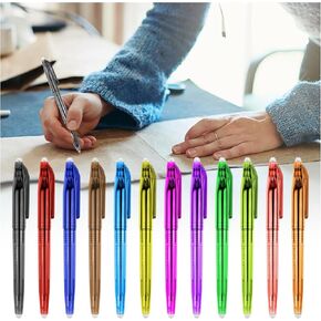 12pcs Heat Erasable Pens for Fabric Fabric Marking Pens Fabric Markers for Quilting Sewing DIY Dressmaking Fabrics Tailors Chalk