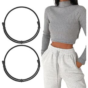WHIPPY 2Packs Tuck Band Tool for Women Elastic Tuck Band for Tucking Shirts Sweaters Cropping Belt Invisible Belt Adjustable Crop Band for Tops