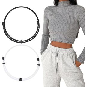 WHIPPY 2Packs Tuck Band Tool for Women Elastic Tuck Band for Tucking Shirts Sweaters Cropping Belt Invisible Belt Adjustable Crop Band for Tops