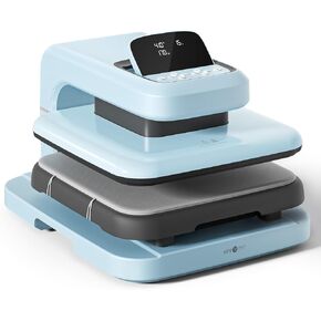 HTVRONT Auto Heat Press 2 - آلة ضغط حراري للقمصان مع ضغط قابل للتعديل وارتفاع تسخين أعلى، تسخين سريع ومتساوي للضغط الحراري 15 × 15 للتسامي، نفخة HTV، مشروع نقل الحرارة