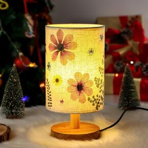 WSYEAR Pressed Floral Lamp Floral Bedside Lamp Vintage Flower Desk Lamp for Christmas,Bedroom Living Room, Dorm, Home, Office Decor