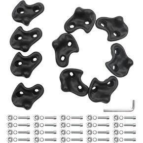 10PCS Rock Climbing Holds for Kids Climber,𝗘𝘅𝘁𝗿𝗮 𝗟𝗮𝗿𝗴𝗲 Adult Rock Climbing Stones with Mounting Hardware for Indoor Outdoor Rock Climbing Wall,Perfect for Family Fun & Exercise