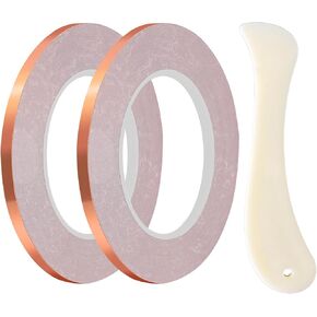 7/32 Inch Black Backed Copper foil Tape for Stained Glass (2Roll)