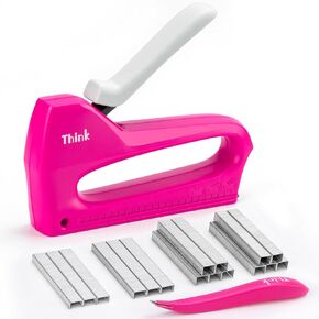 Light Duty Staple Gun for Wood - Pink 4-in-1 Upholstery Staple Gun with 1600pcs JT21 Staples and Staple Remover, Fabric Staple Gun for Upholstering, Staple Gun for Crafts, DIY, Decoration